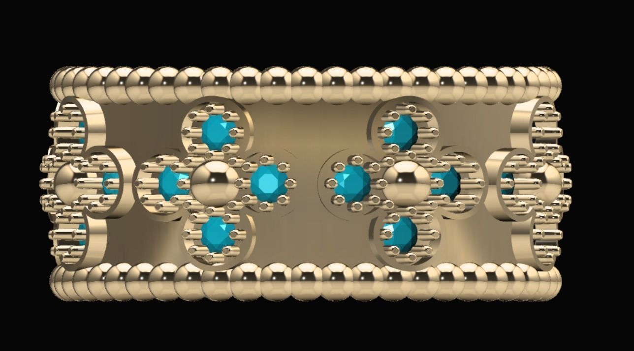 Engagement Band Ring  3D print model_1