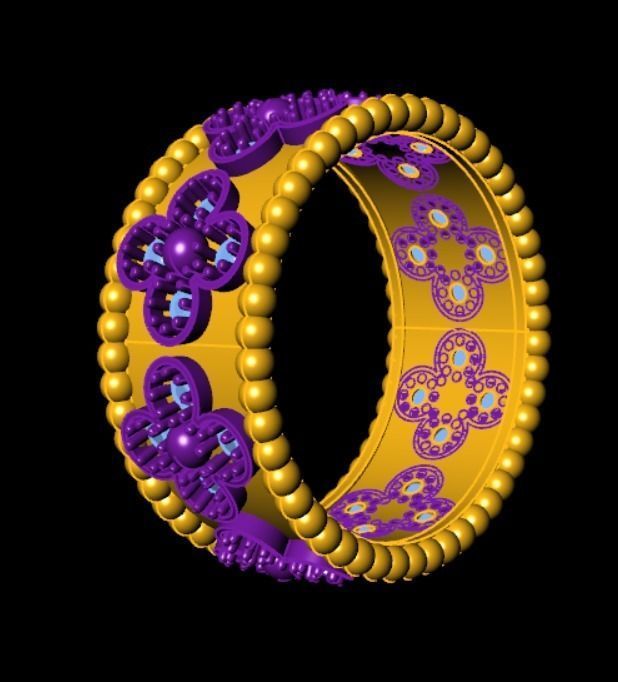 Engagement Band Ring  3D print model_12