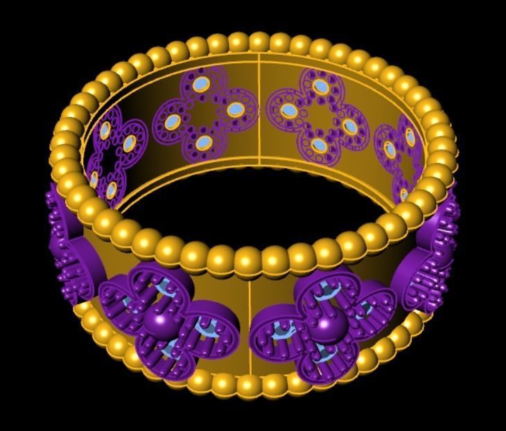 Engagement Band Ring  3D print model_11