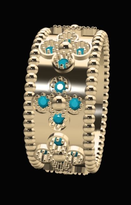 Engagement Band Ring  3D print model_6