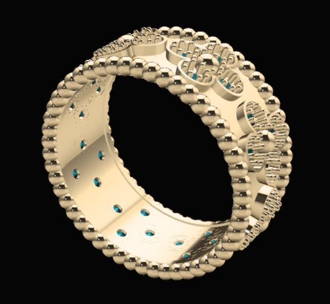 Engagement Band Ring  3D print model_2