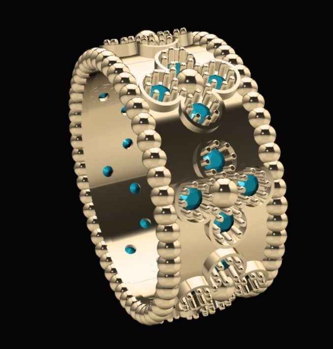 Engagement Band Ring  3D print model_5