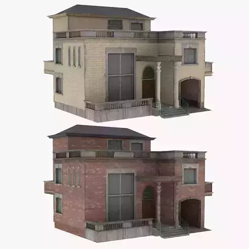 Detailed Realistic 4K Old House Include interior Texture