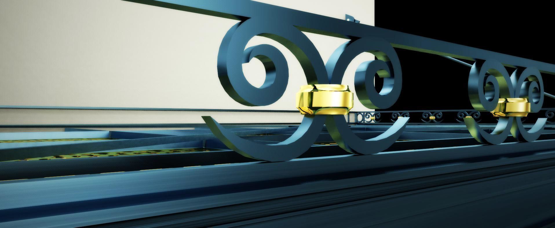 Wrought iron Canopy 3D model_11