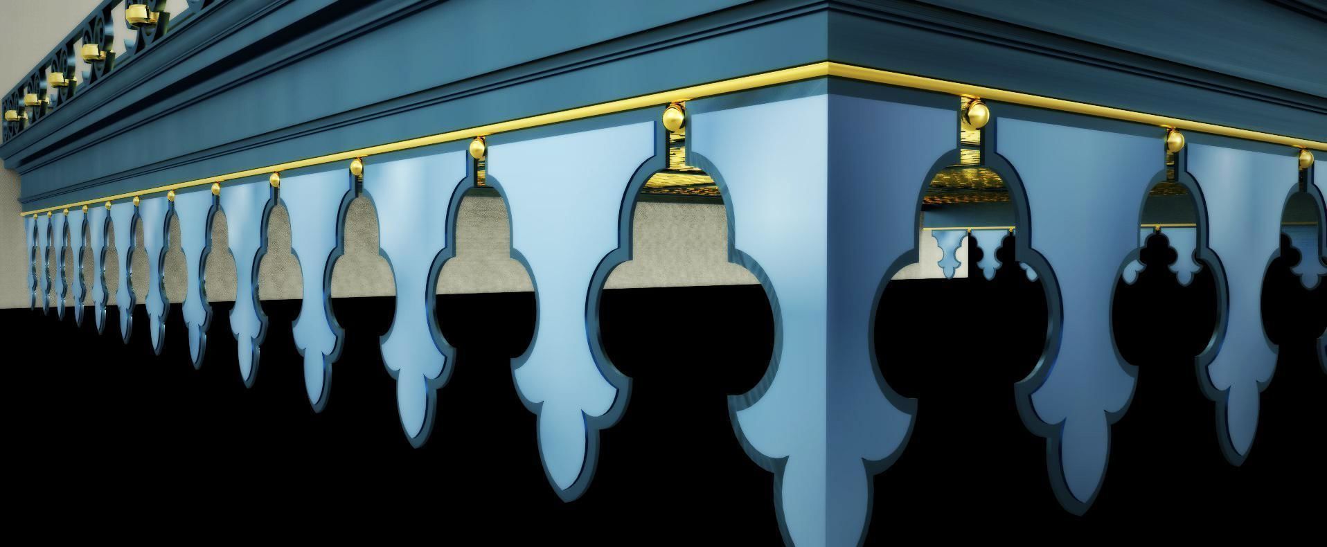 Wrought iron Canopy 3D model_10