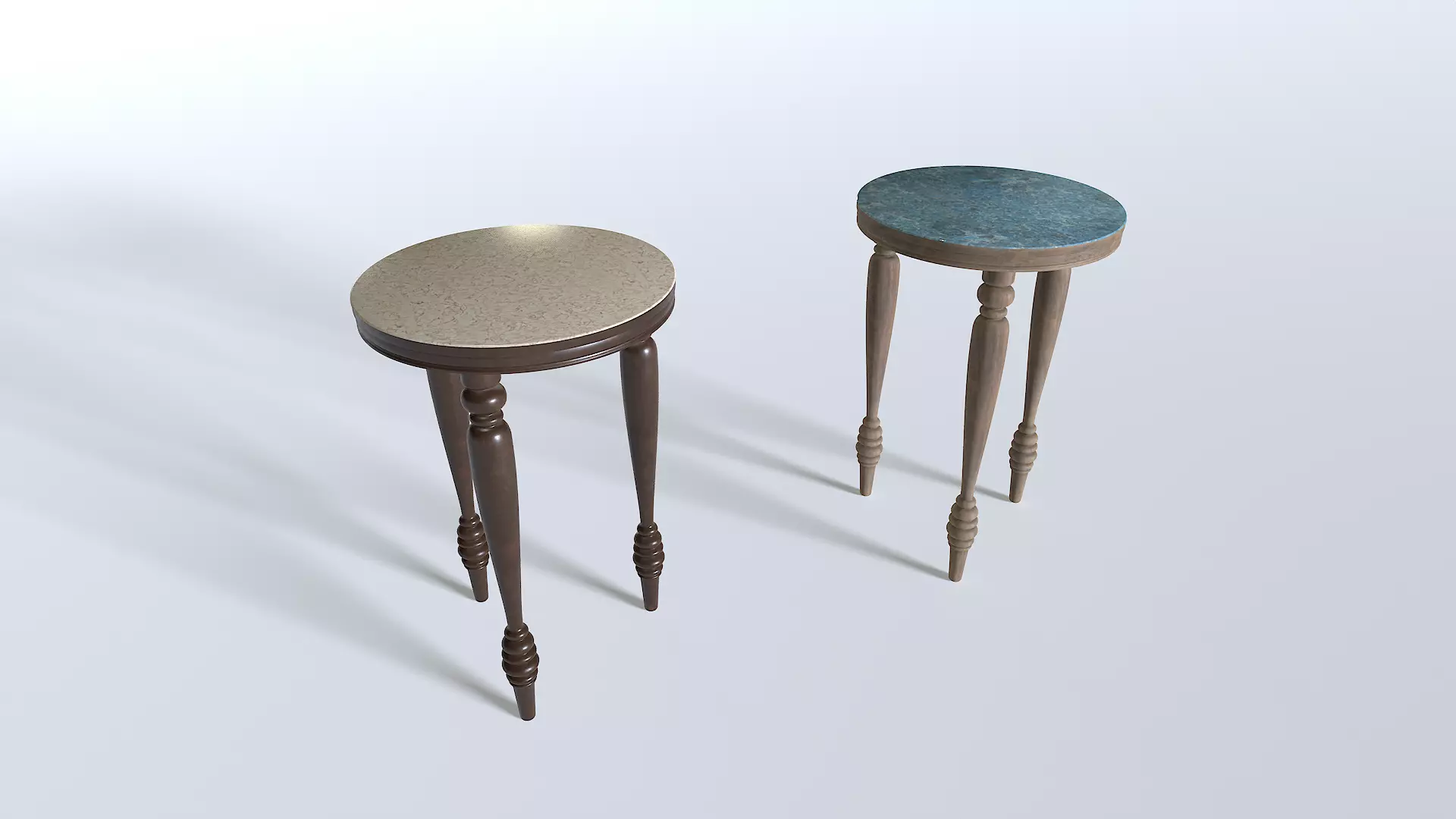 End Table Pack 3 Low-poly 3D model_0