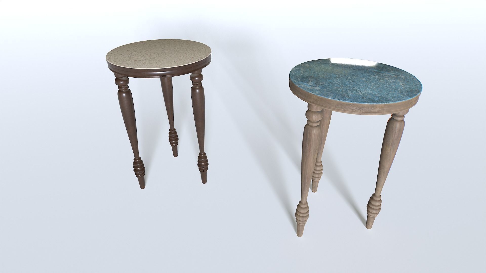 End Table Pack 3 Low-poly 3D model_1