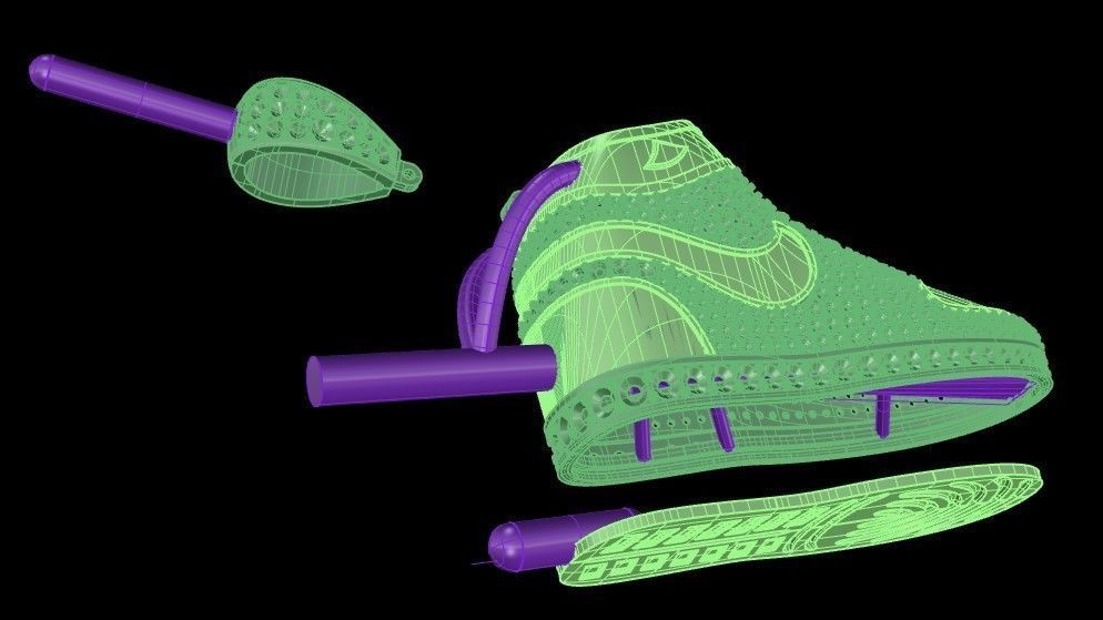 nike shoe pendant 3D print model_5