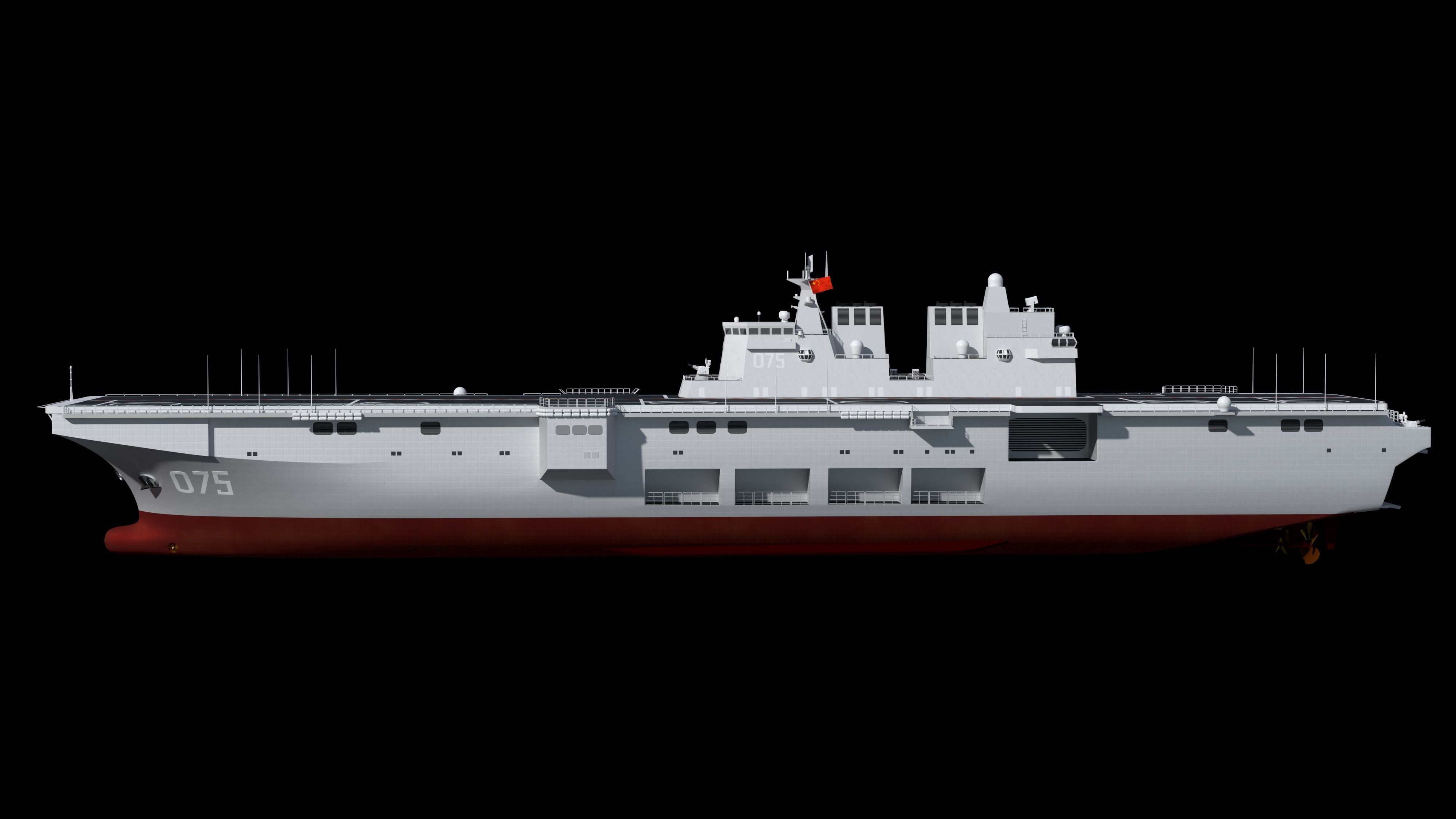 The China Type 075 amphibious assault ship model 3D model_13
