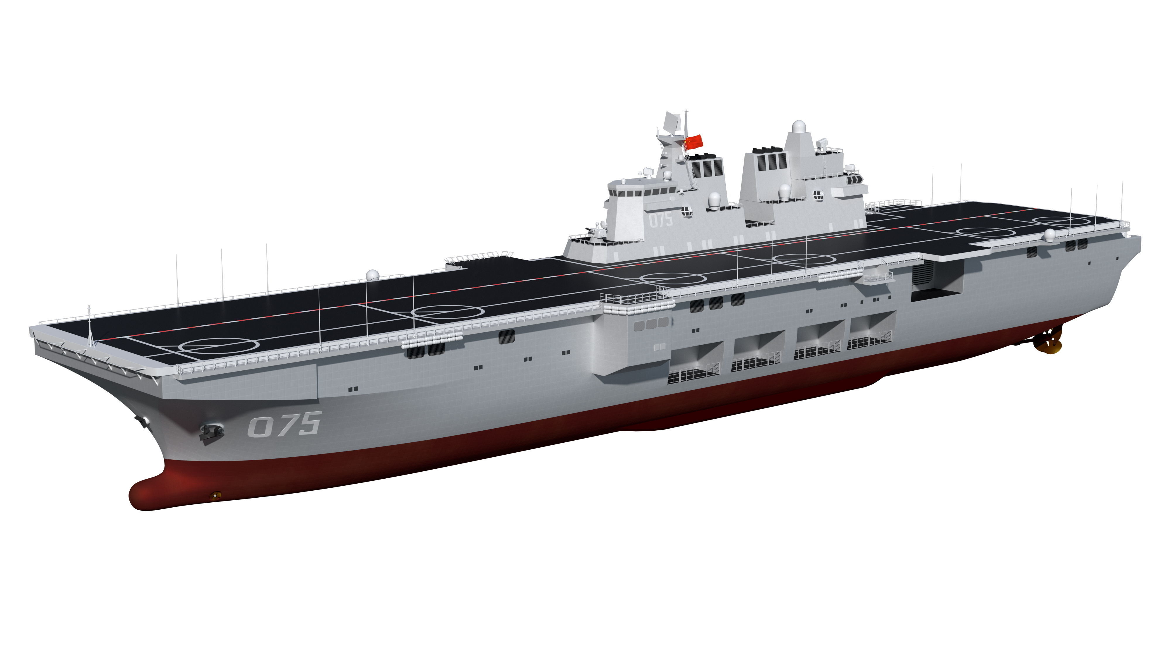 The China Type 075 amphibious assault ship model 3D model_1