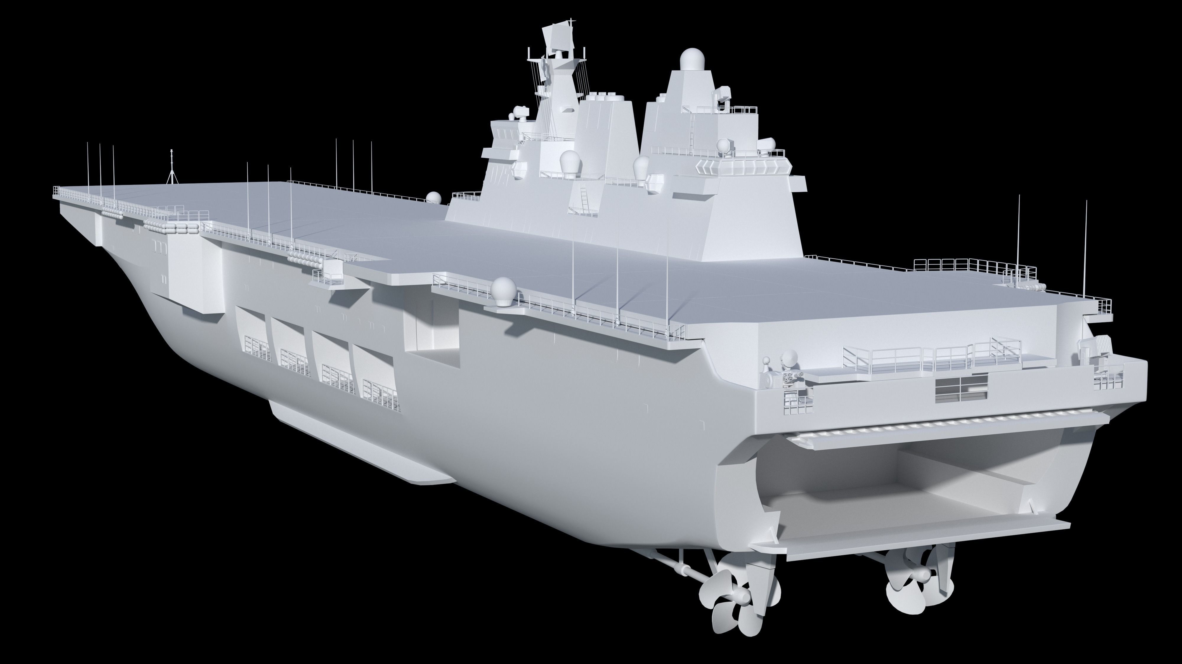 The China Type 075 amphibious assault ship model 3D model_11