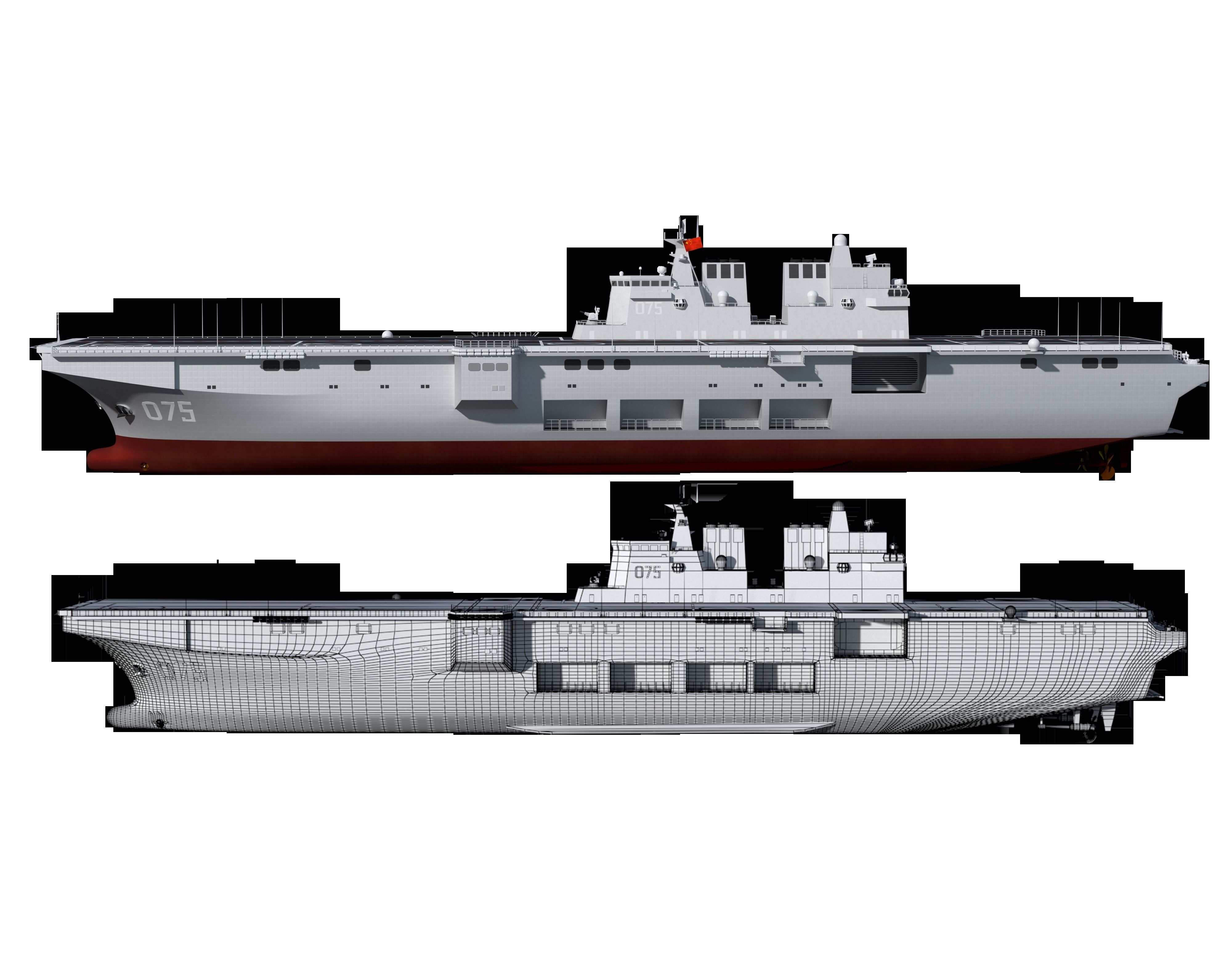 The China Type 075 amphibious assault ship model 3D model_18
