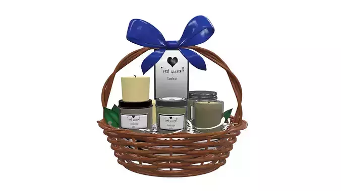  Candle Gift Basket