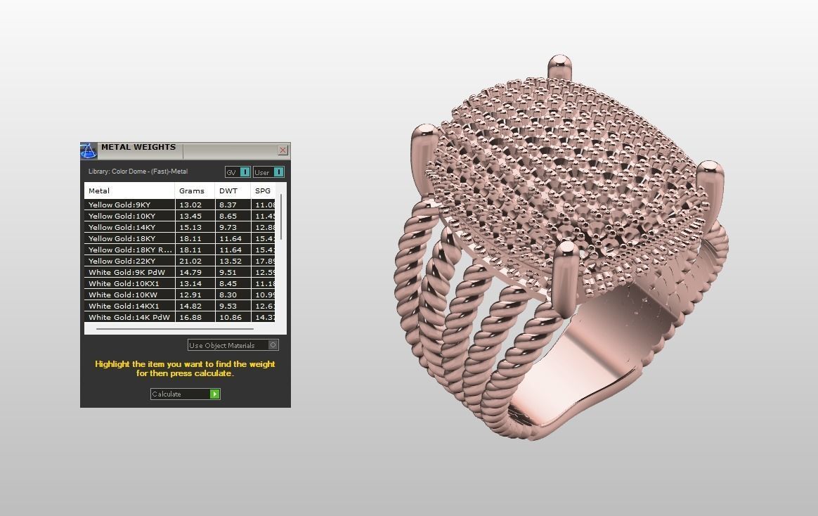 big diamond ring for man or women  3D print model_10