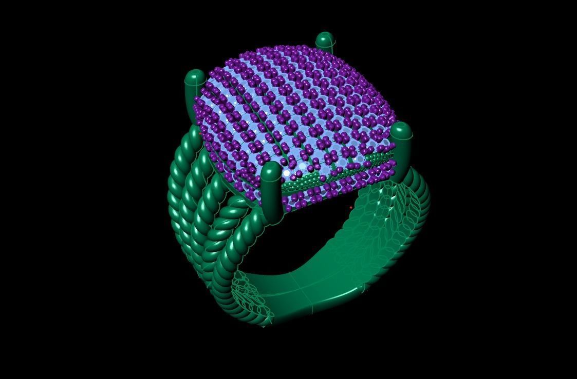 big diamond ring for man or women  3D print model_5