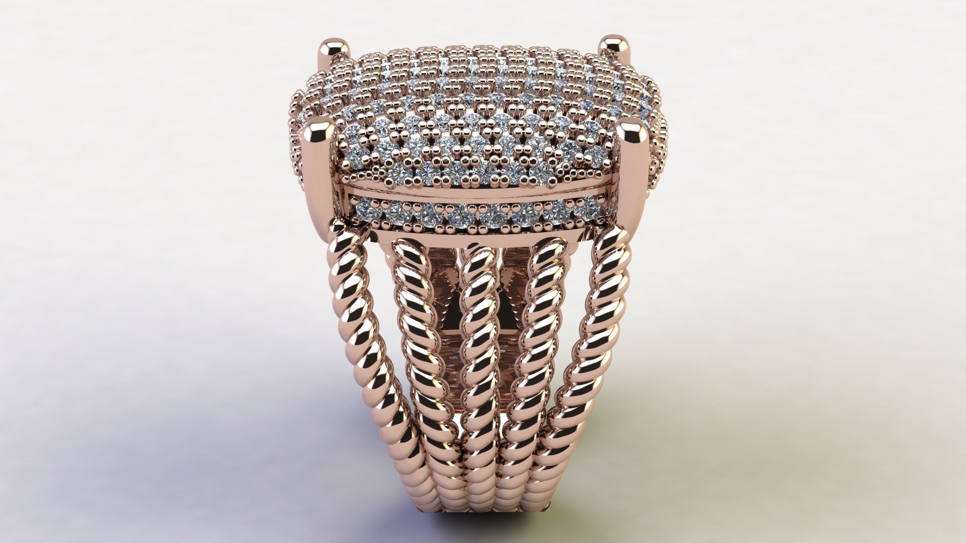 big diamond ring for man or women  3D print model_3