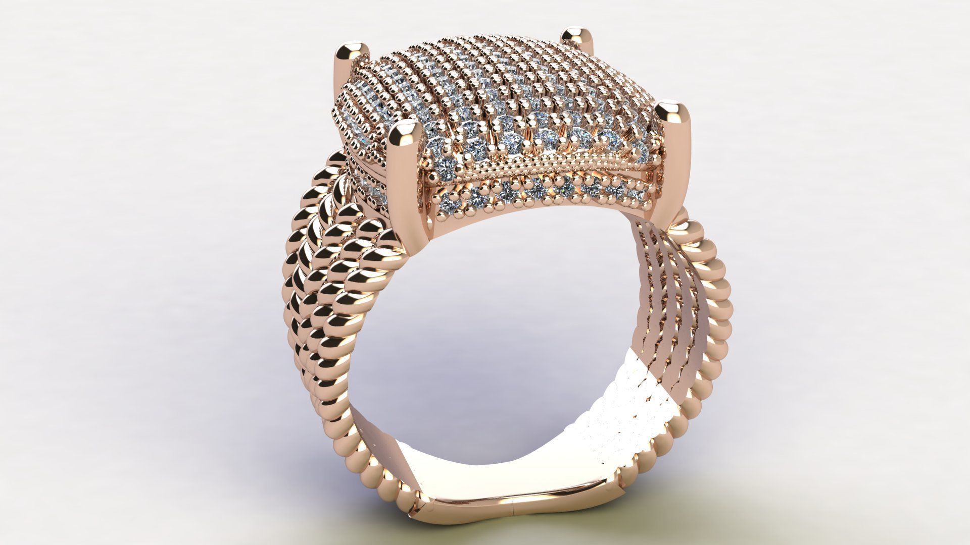 big diamond ring for man or women  3D print model_4
