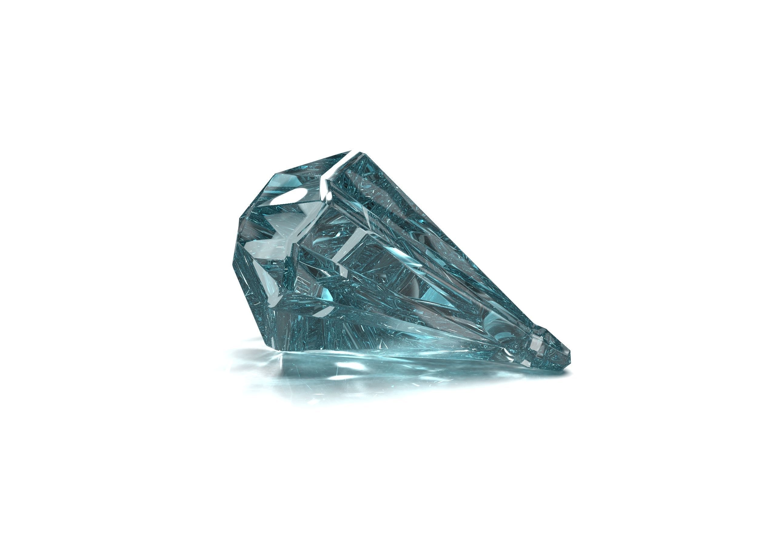 Drop Gemstone Swarovski 3D model_1