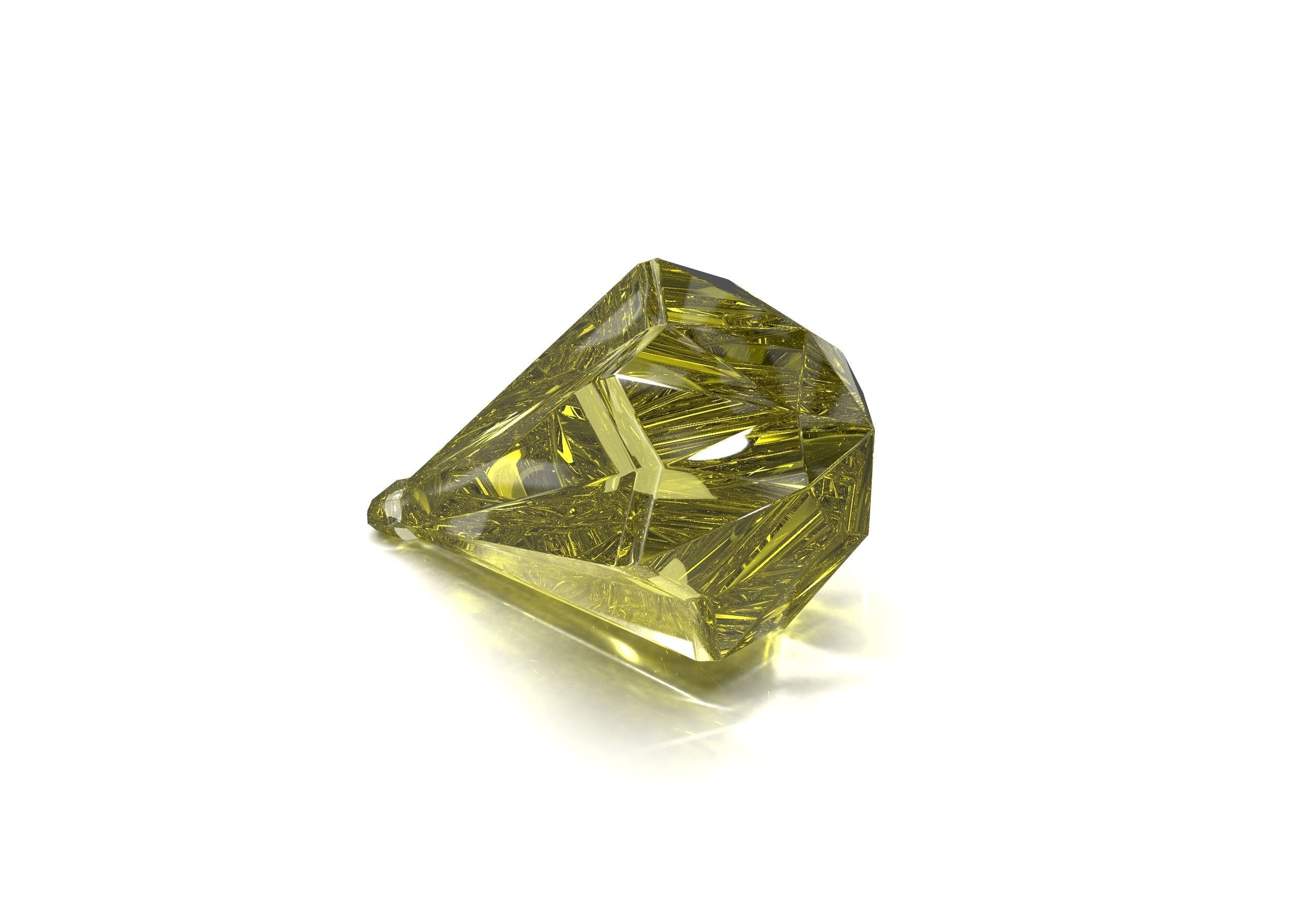 Drop Gemstone Swarovski 3D model_2