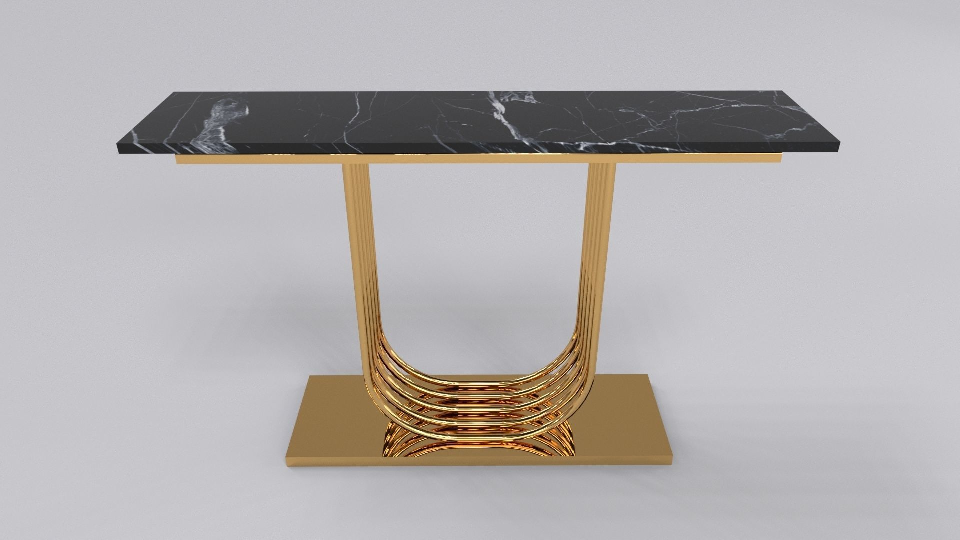Luxury console table pipa U 3D model_2