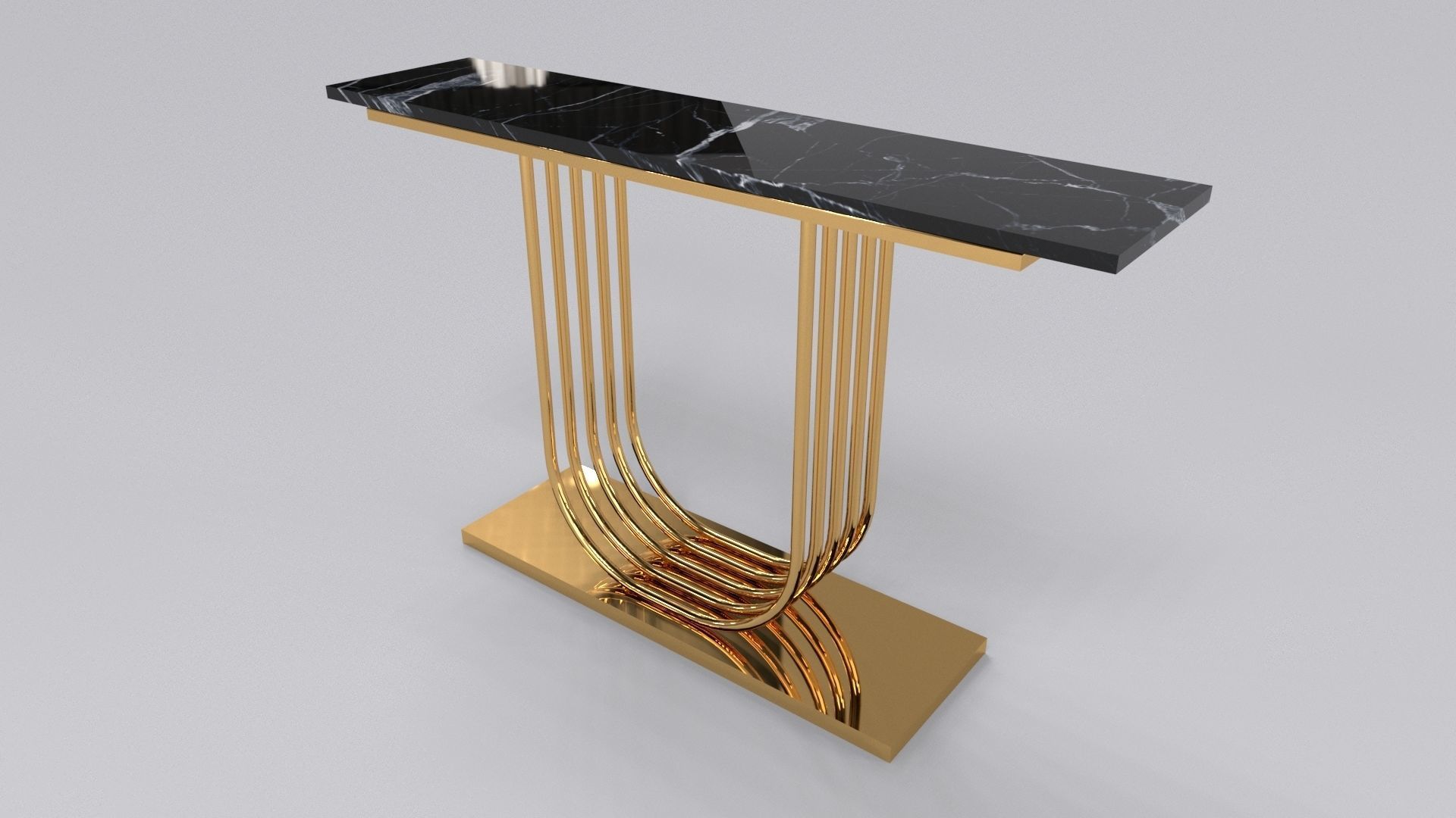 Luxury console table pipa U 3D model_1