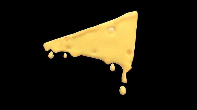 Cheese Melting Low-poly 3D model 6