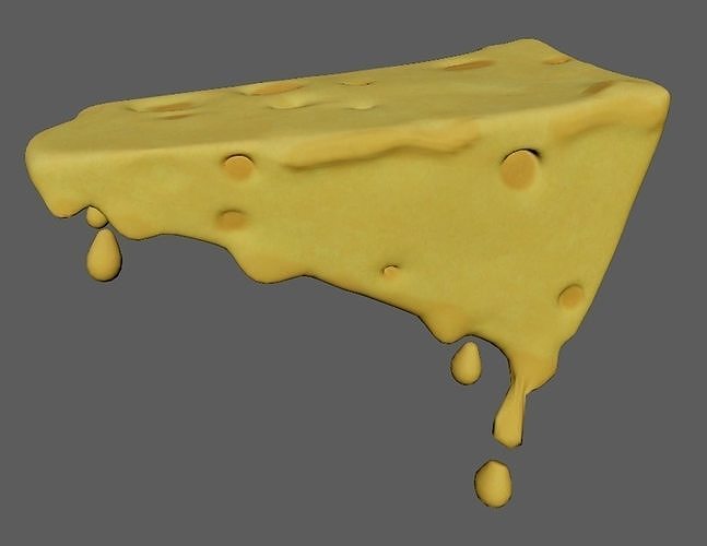 Cheese Melting Low-poly 3D model 5