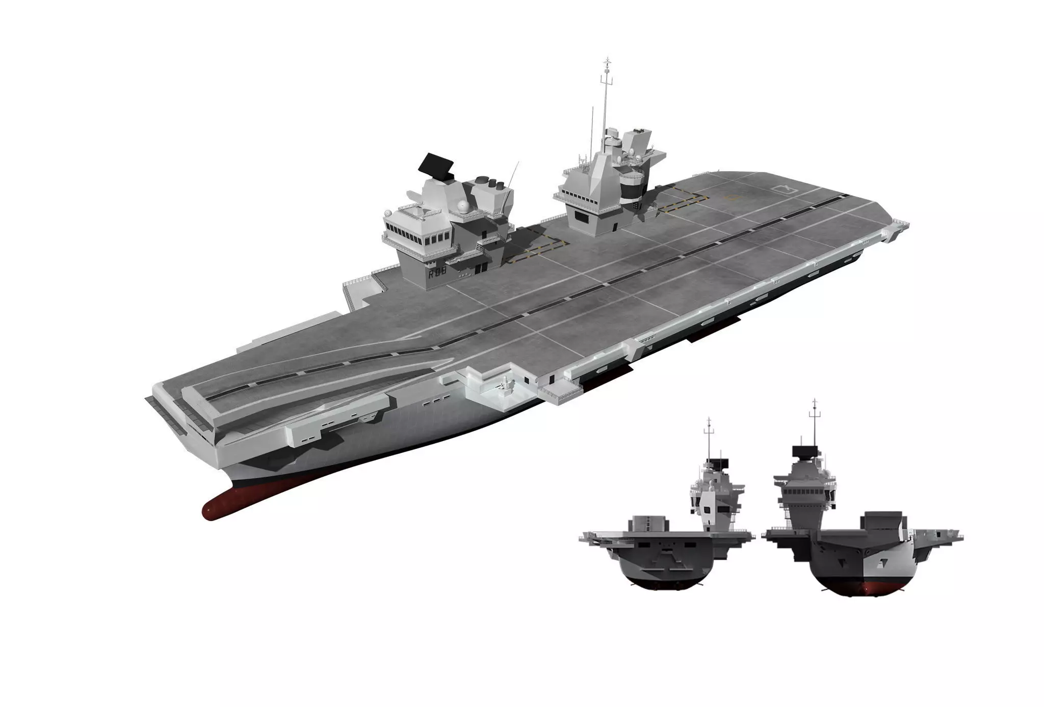 3D Queen Elizabeth-class aircraft carrier 3D model