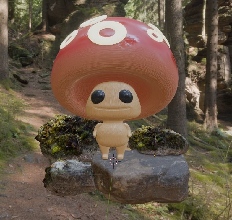 Tiny Mushroom 3D model_2