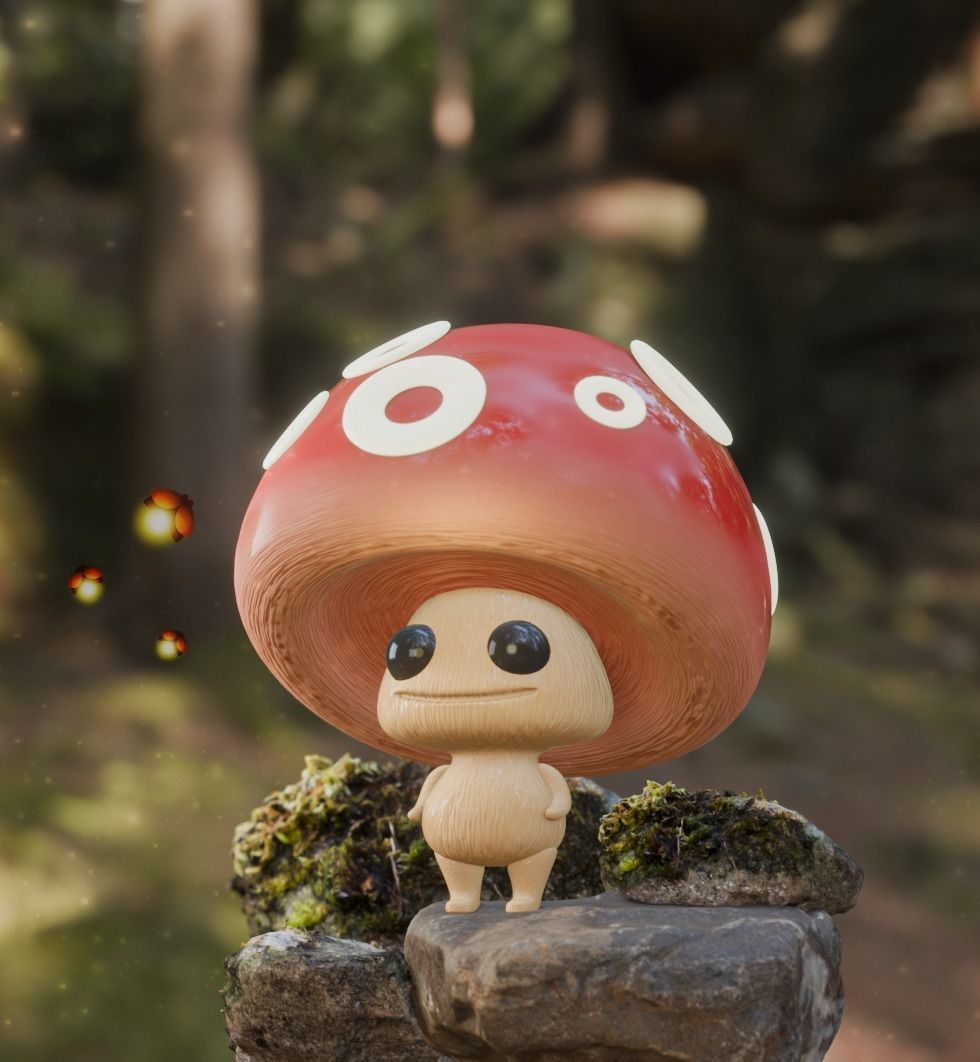 Tiny Mushroom 3D model_1