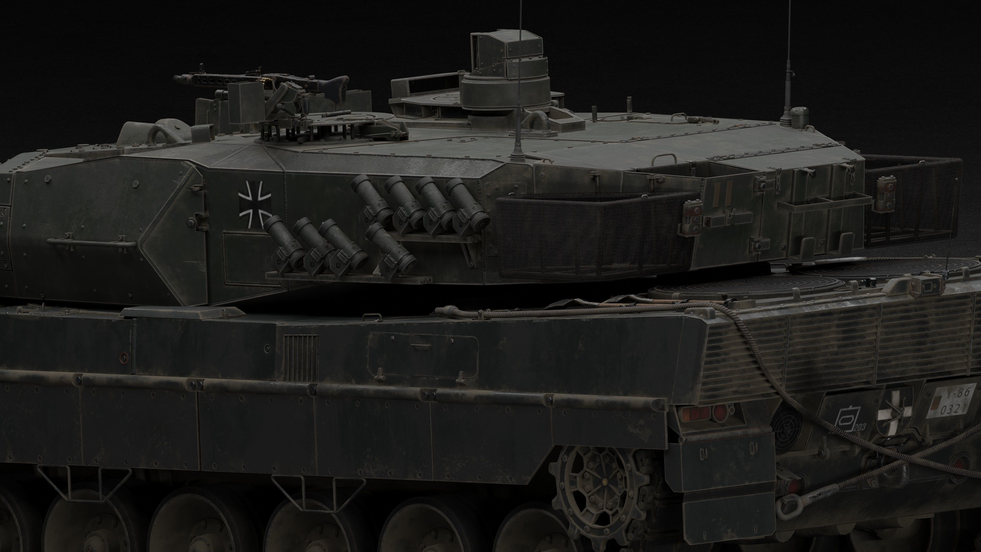 Tank Leopard 2a6 3D model_12