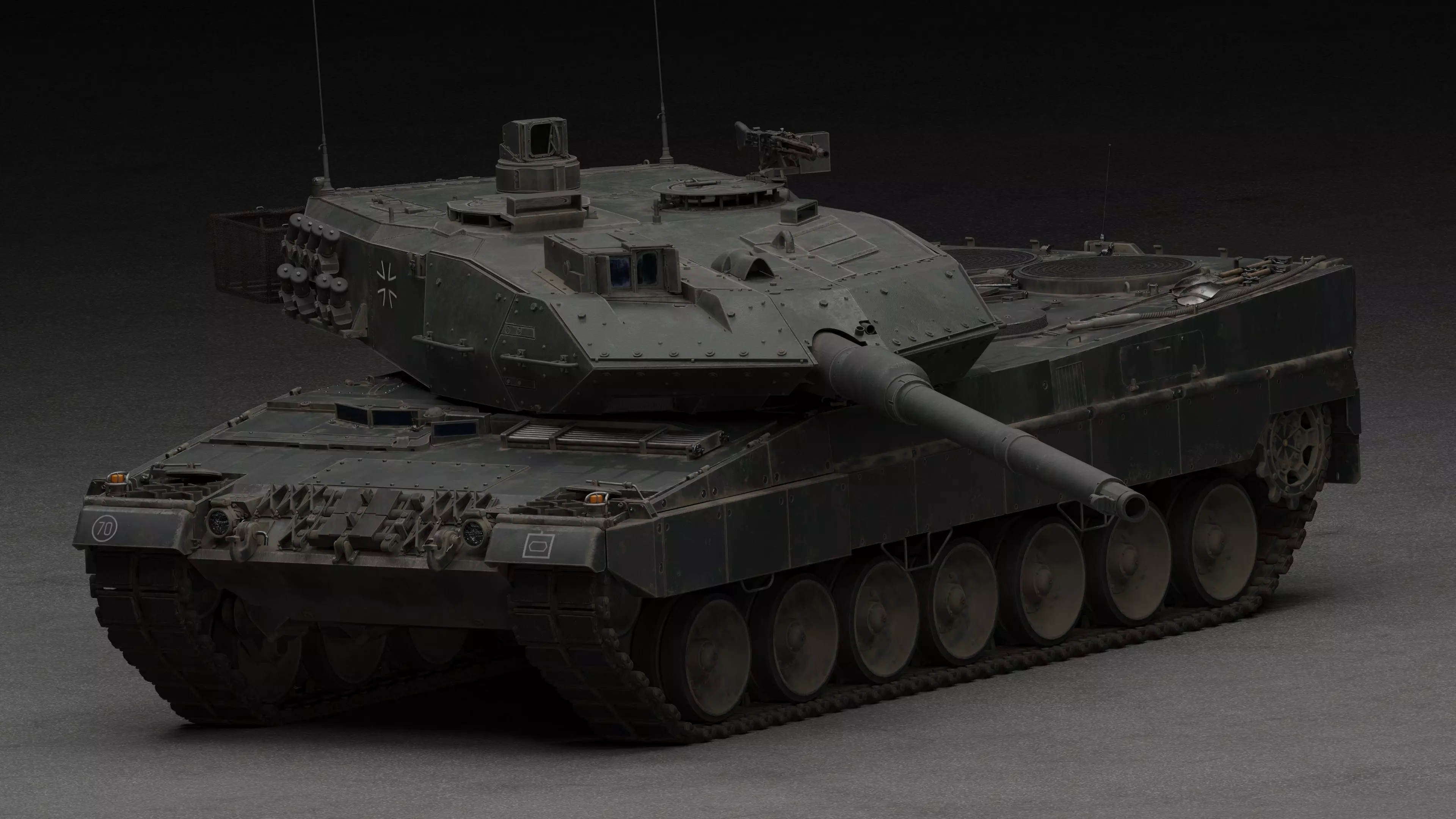Tank Leopard 2a6 3D model_0