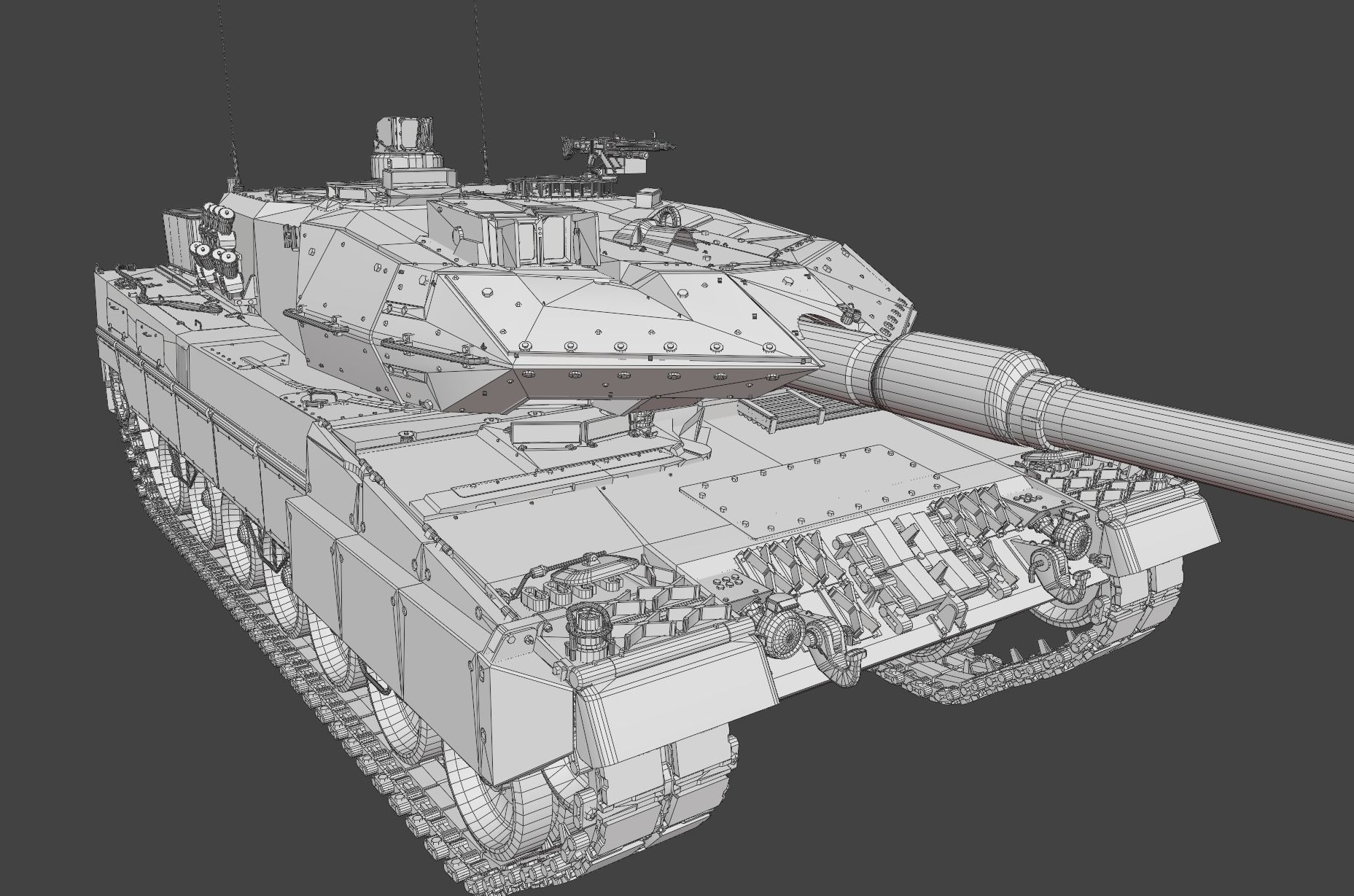 Tank Leopard 2a6 3D model_25