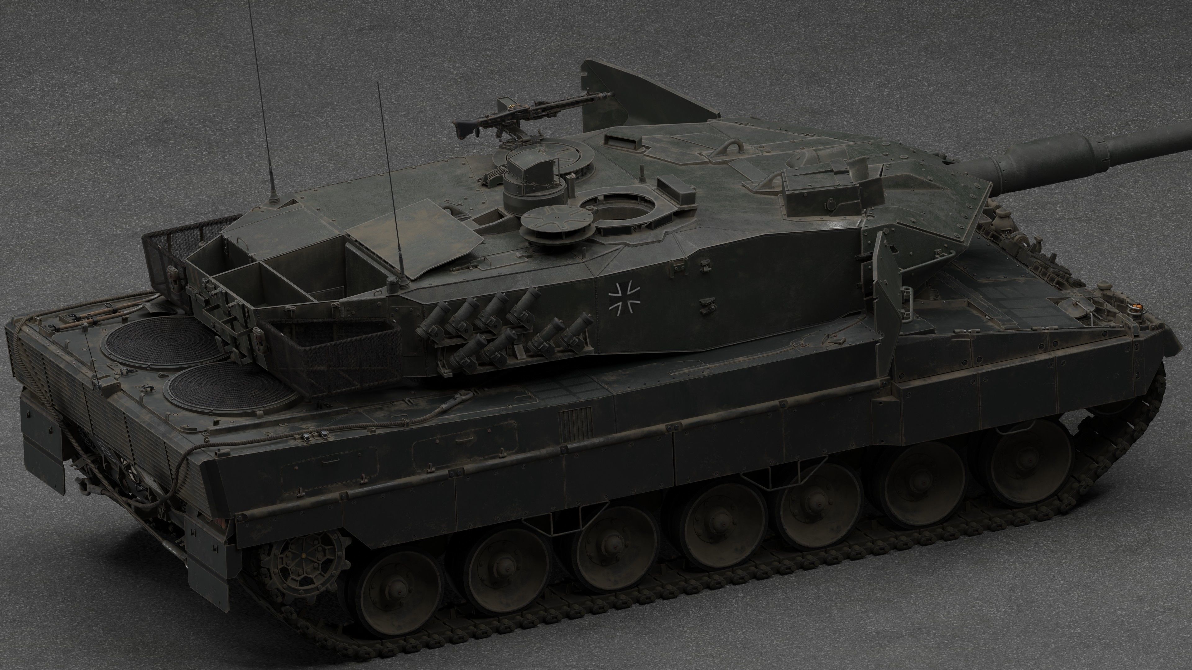 Tank Leopard 2a6 3D model_7