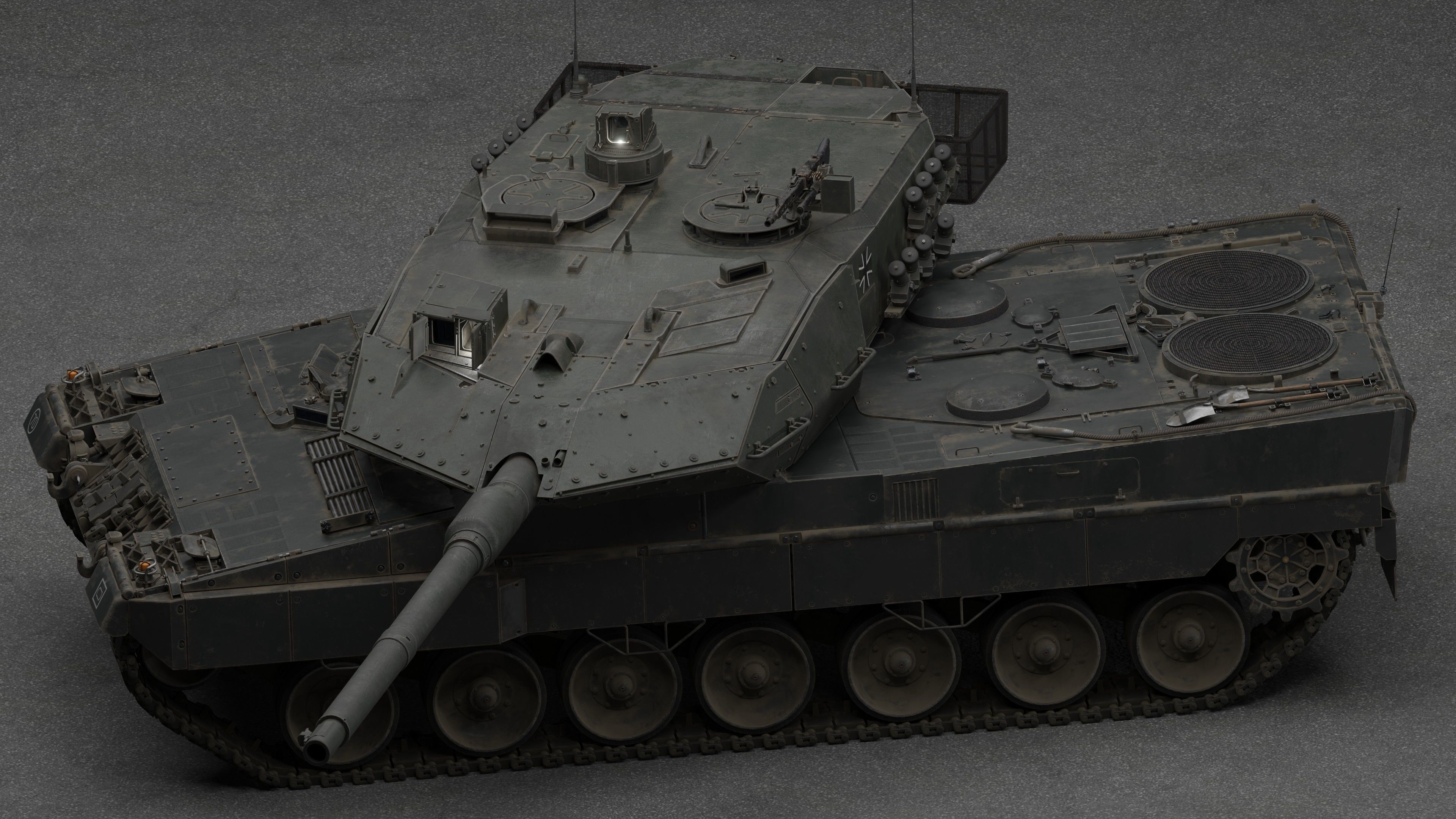 Tank Leopard 2a6 3D model_8