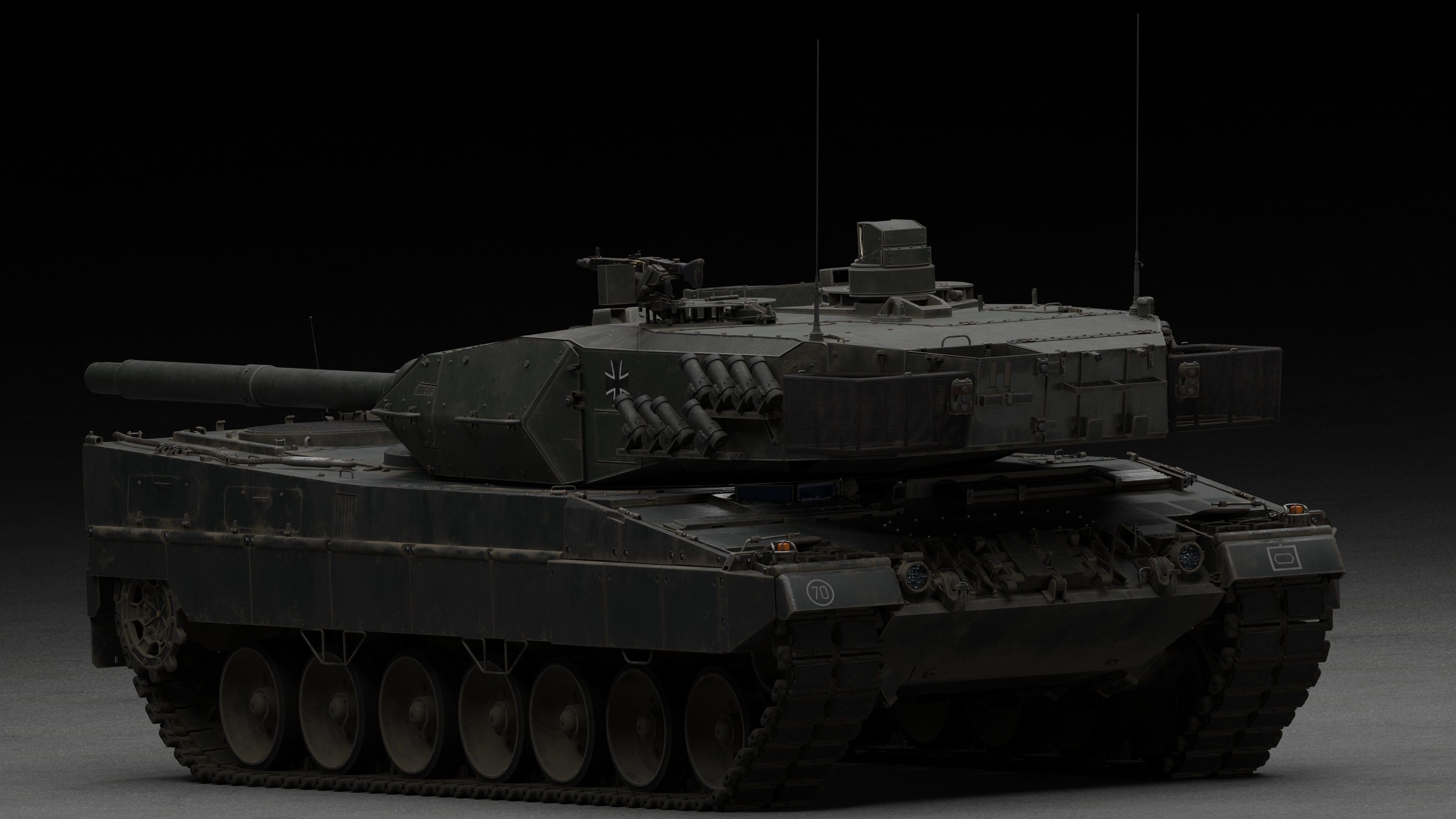 Tank Leopard 2a6 3D model_10