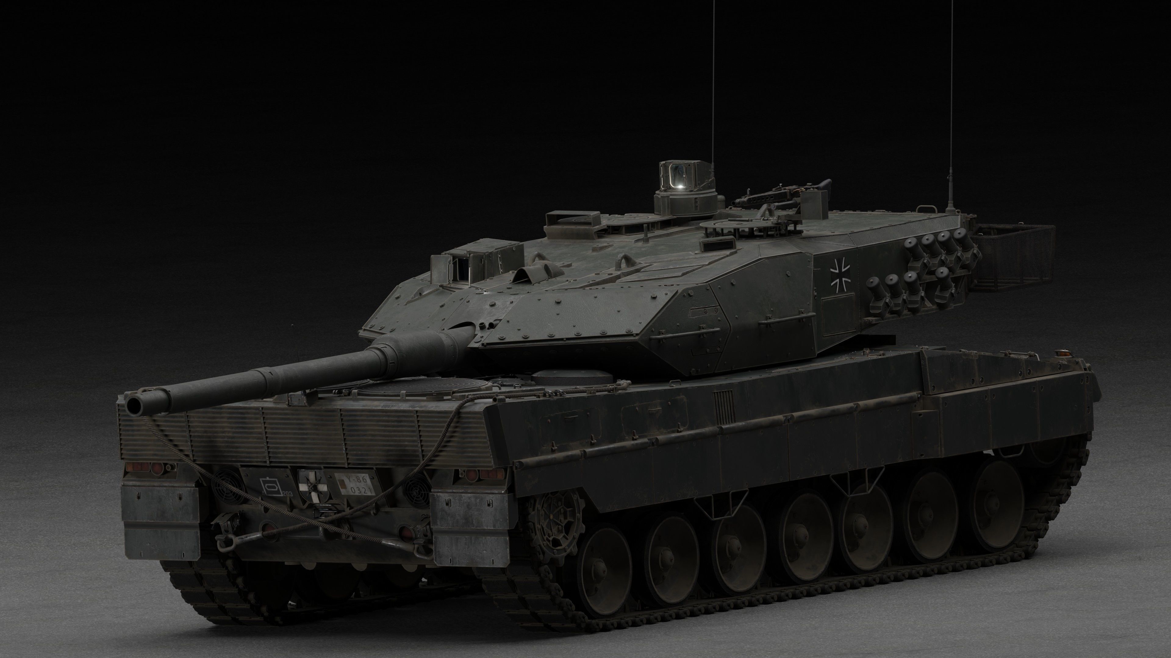 Tank Leopard 2a6 3D model_9