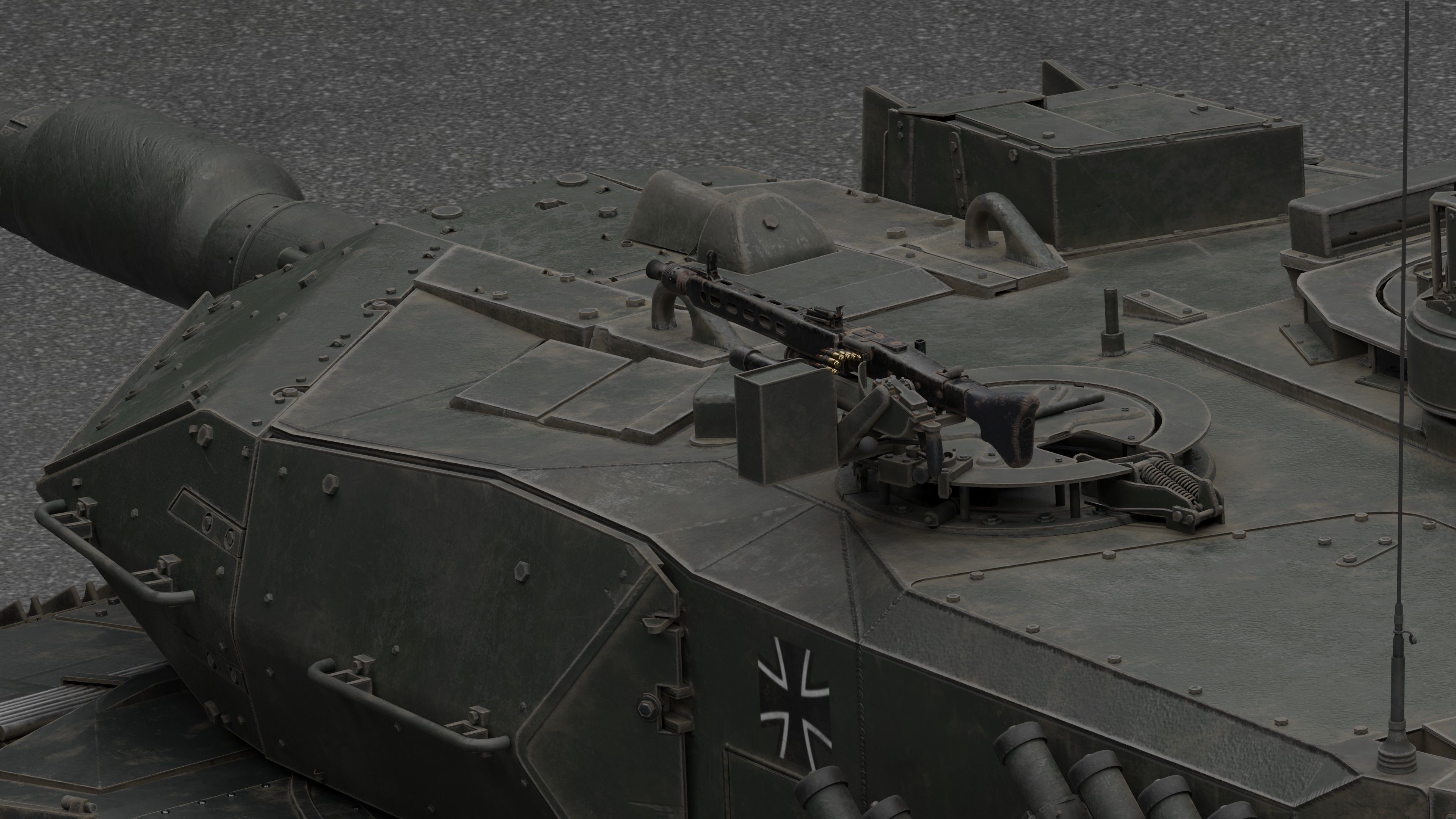 Tank Leopard 2a6 3D model_13