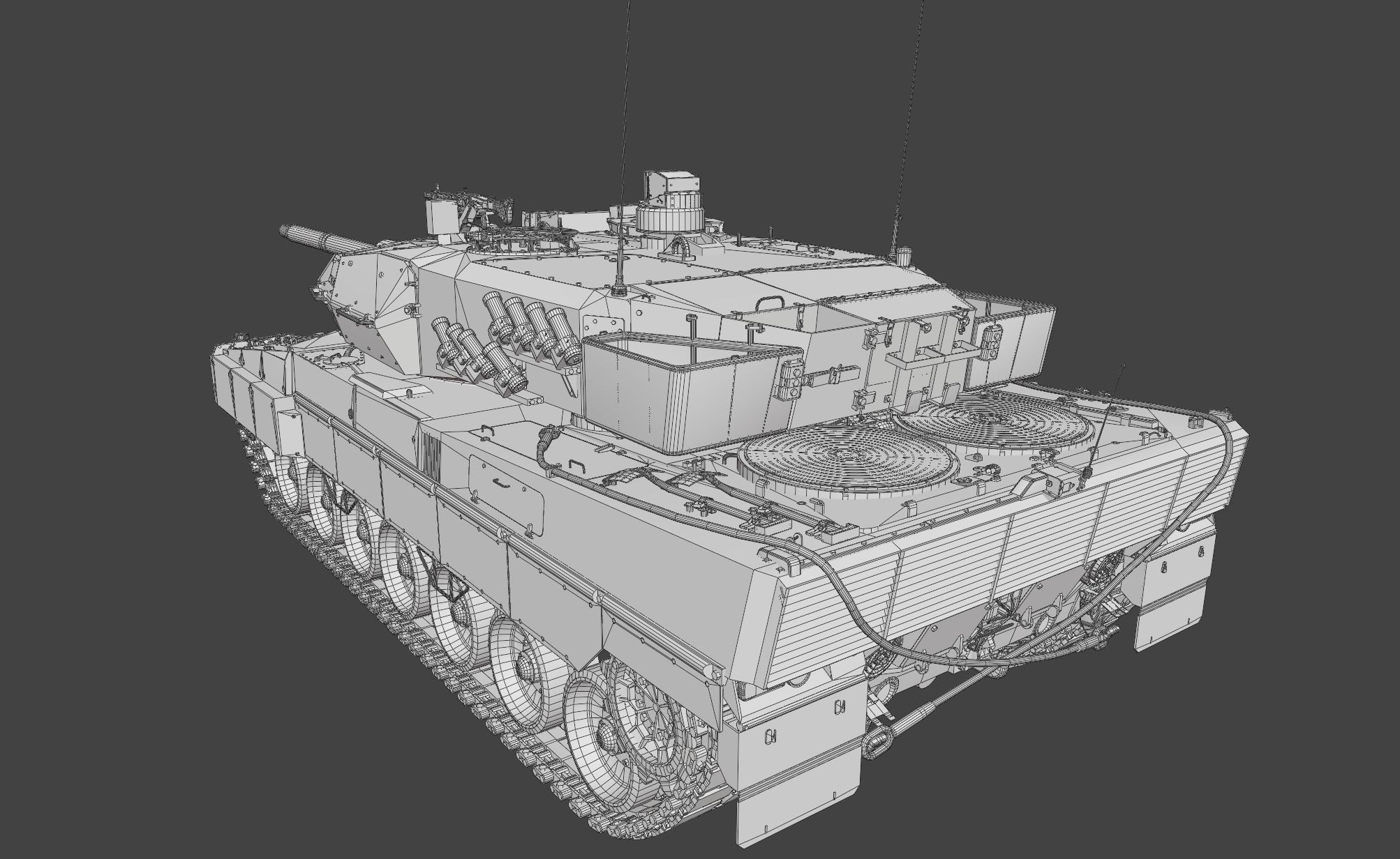 Tank Leopard 2a6 3D model_24