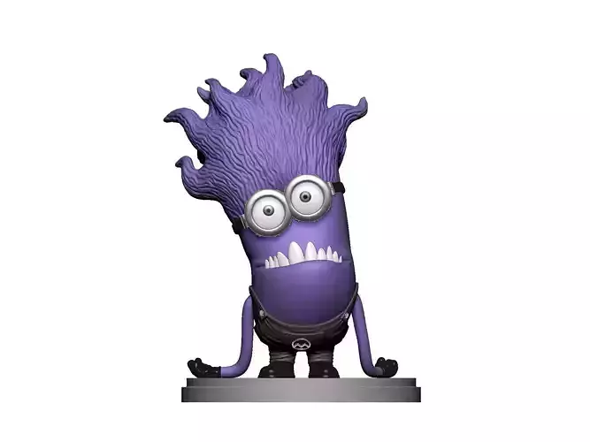 Purple mutated minion for 3D printing STL