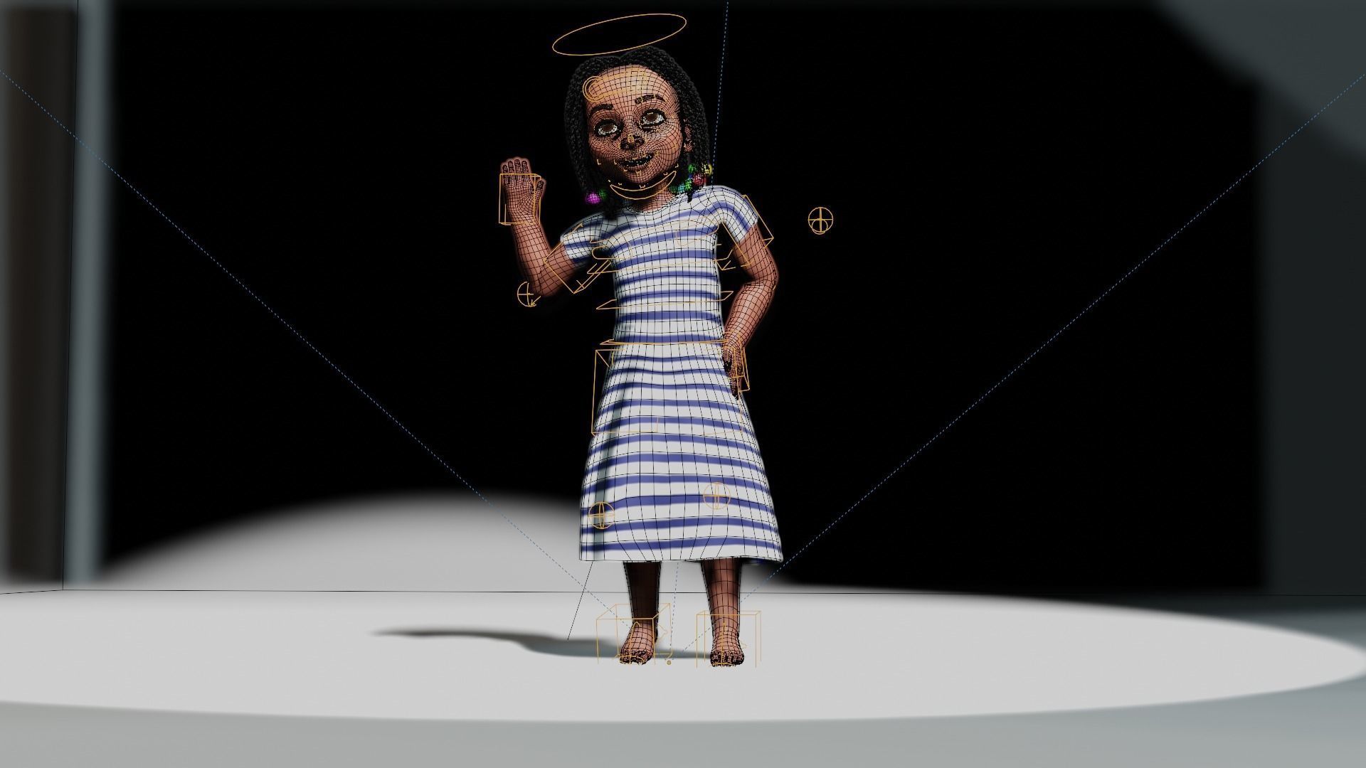 African Girl 3D model_9