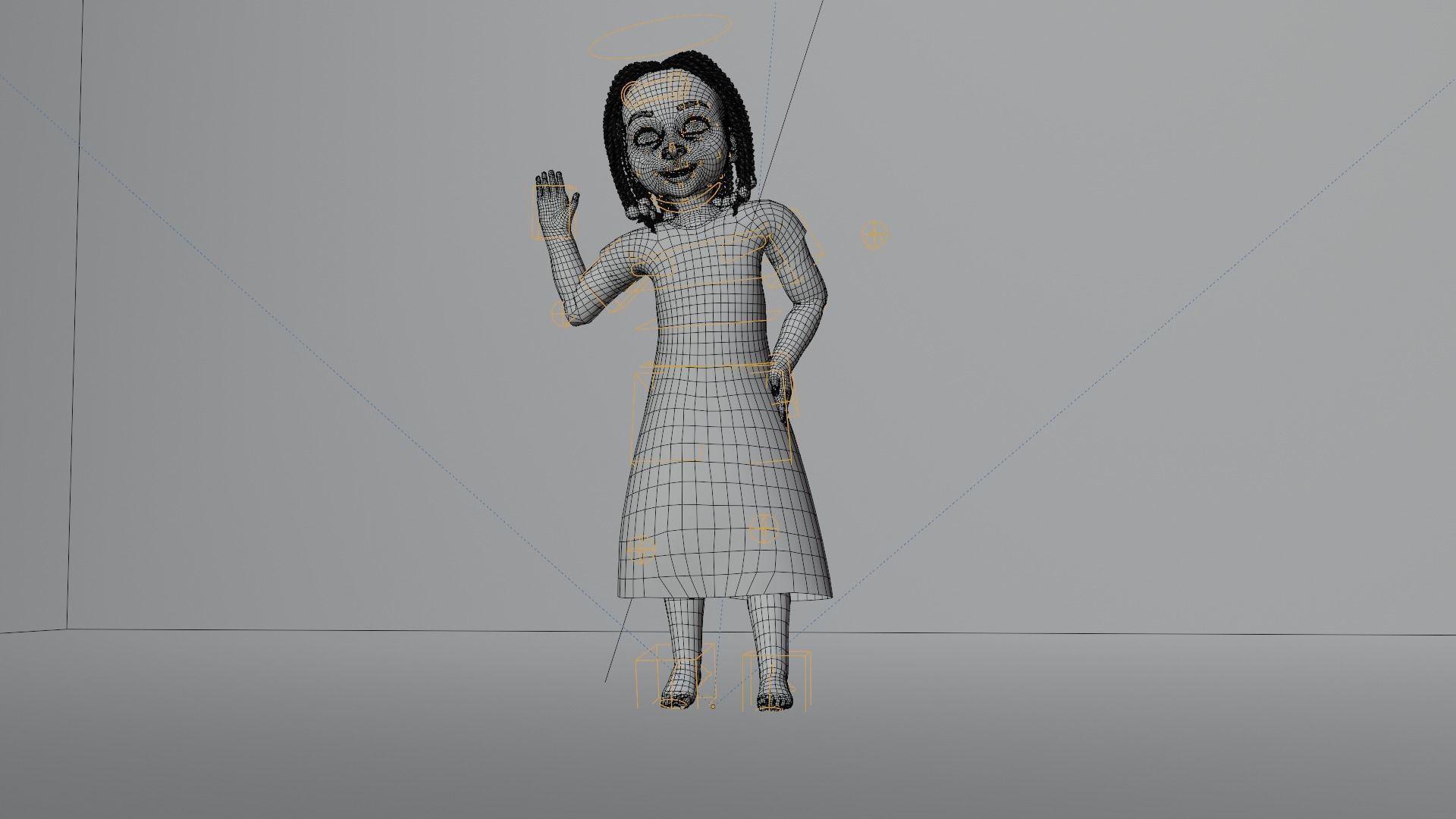 African Girl 3D model_10