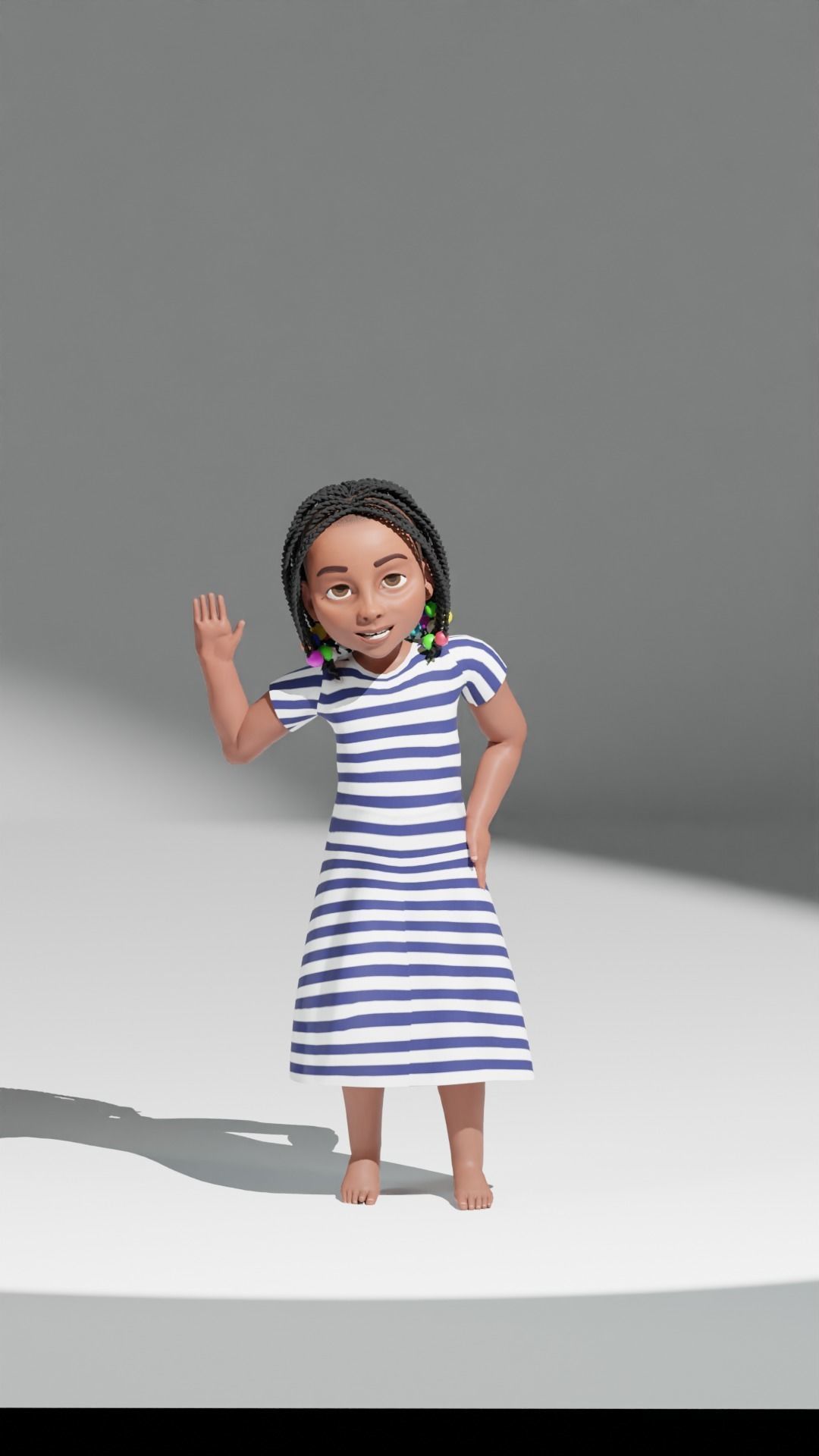 African Girl 3D model_1