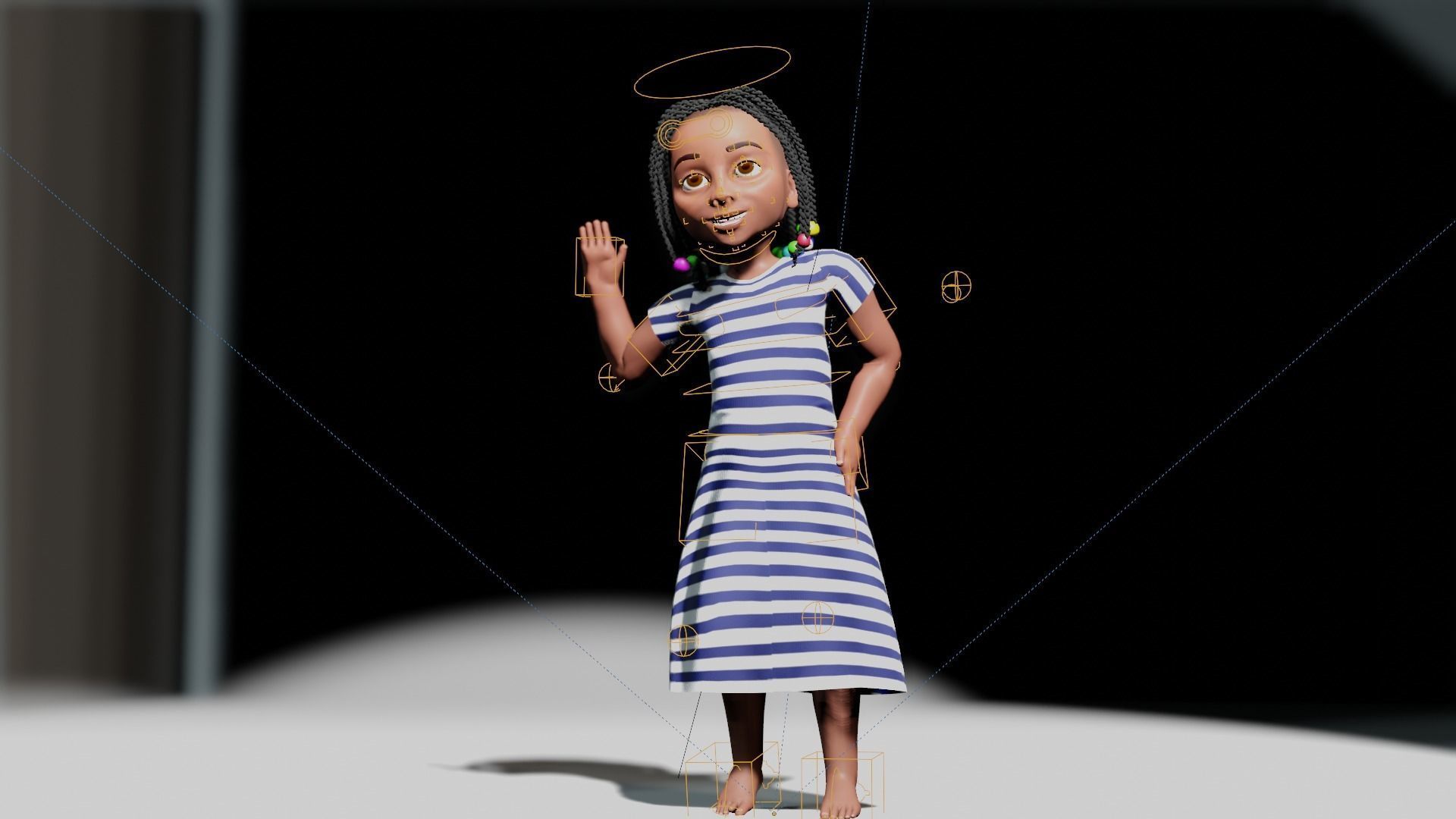 African Girl 3D model_8