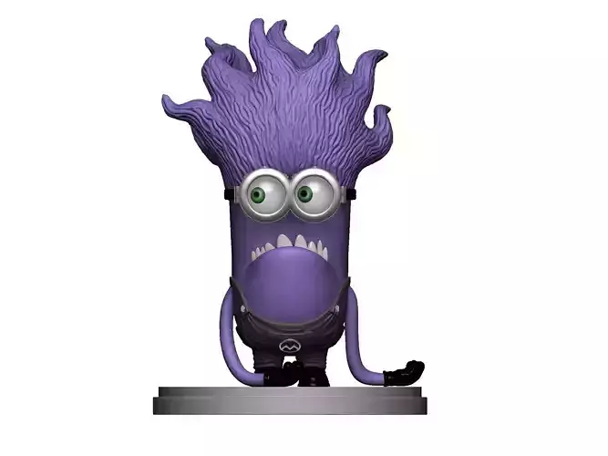 Purple mutated minion for 3D printing STL