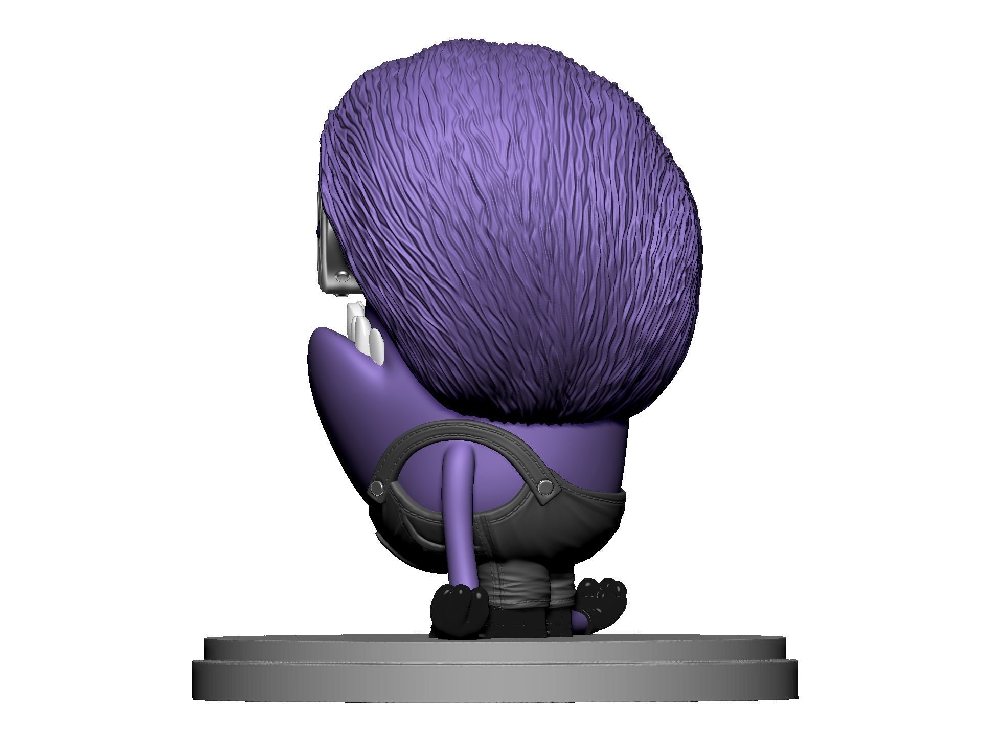 Purple mutated minion for 3D printing STL 3D print model_20