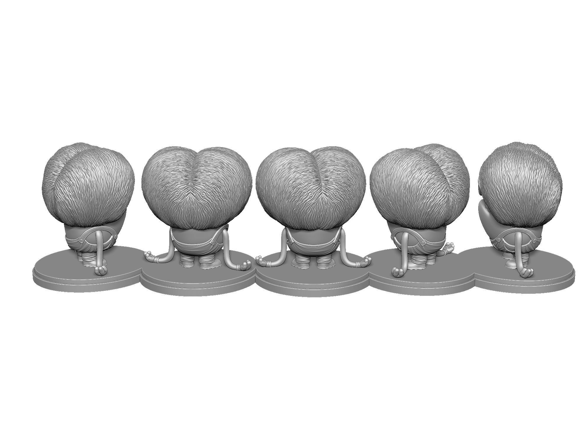 Purple mutated minion for 3D printing STL 3D print model_14