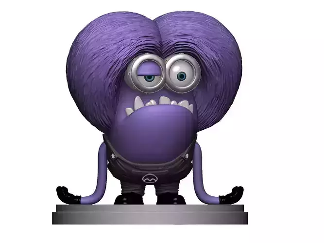 Purple mutated minion for 3D printing STL 3D print model