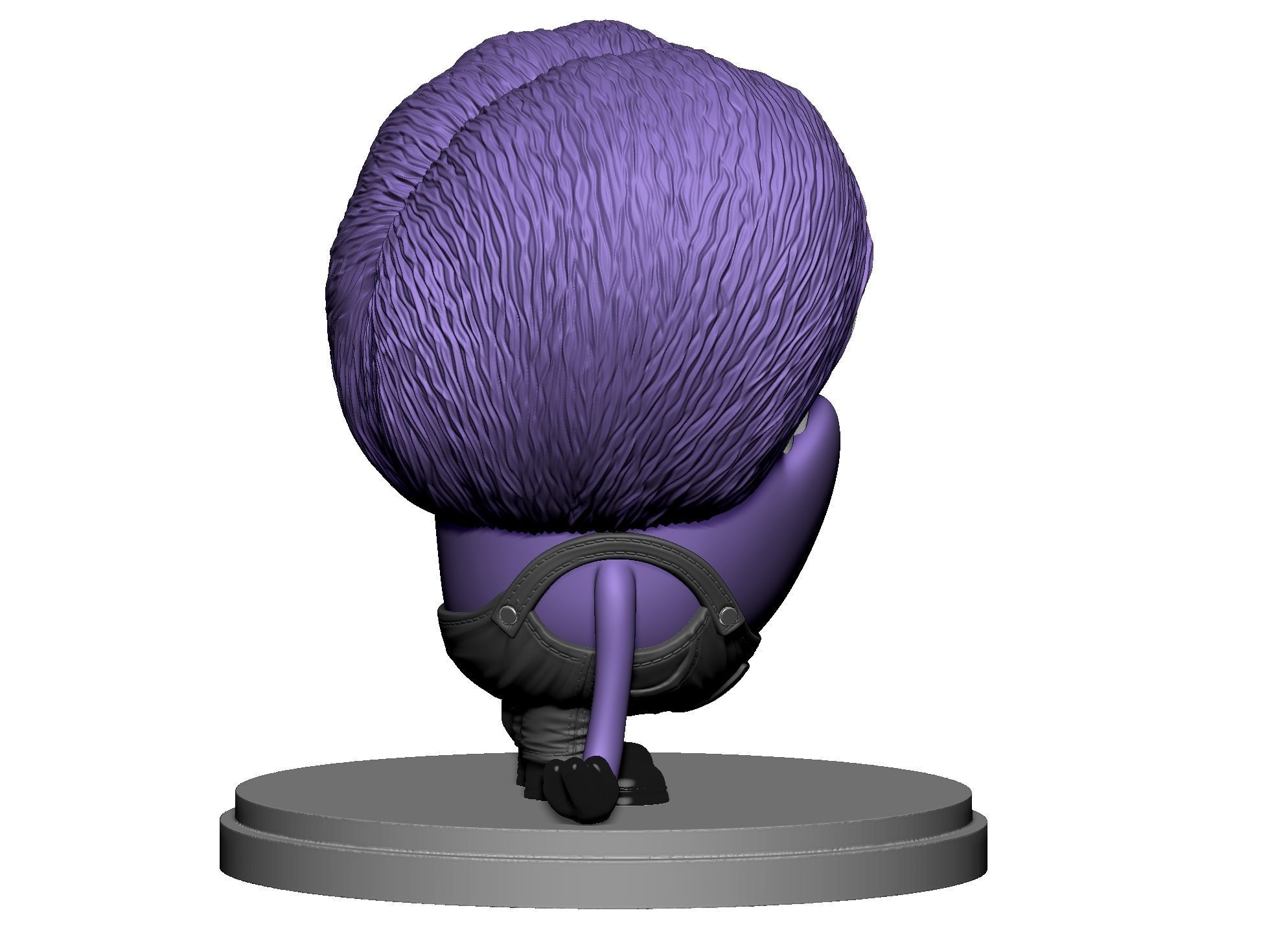 Purple mutated minion for 3D printing STL 3D print model_4