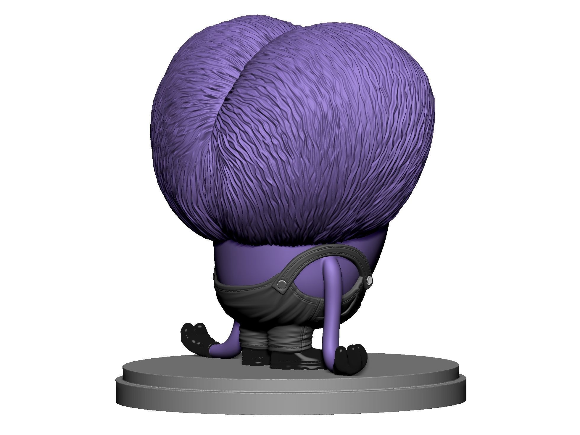 Purple mutated minion for 3D printing STL 3D print model_3